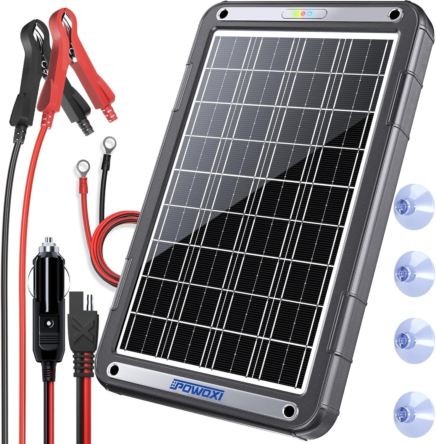 POWOXI 15W MPPT Solar Car Battery Charger
