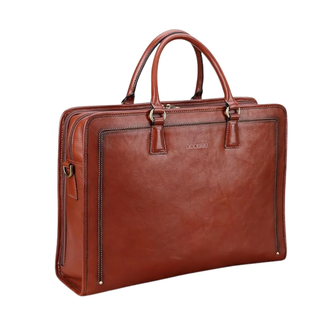 Banuce Premium Italian Full Grain Leather Briefcase_ Best for Women Banuce Premium Italian Full Grain Leather Briefcase_ Best for Women