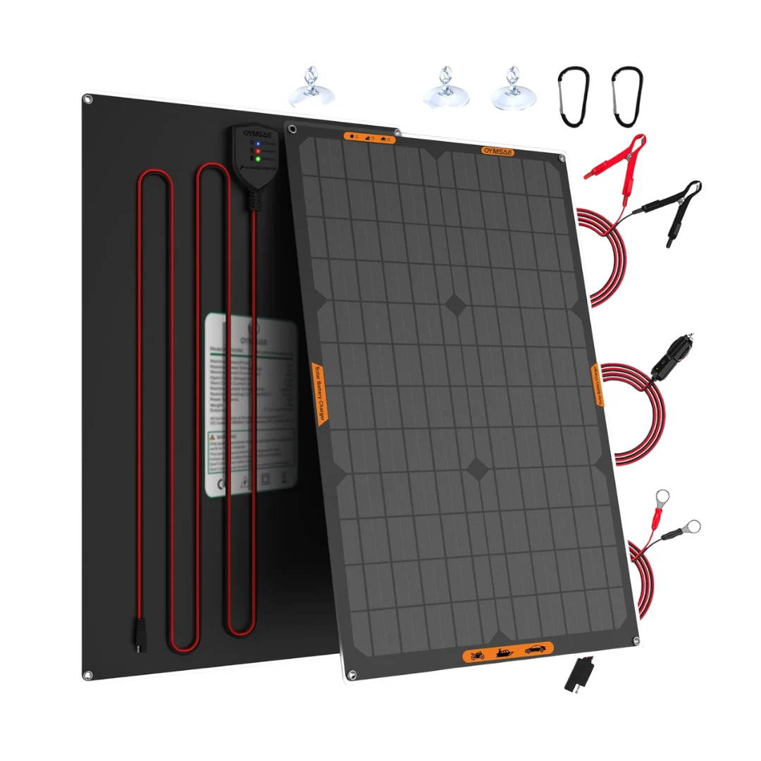 OYMSAE 30W 12V Solar Trickle Charger Maintainer