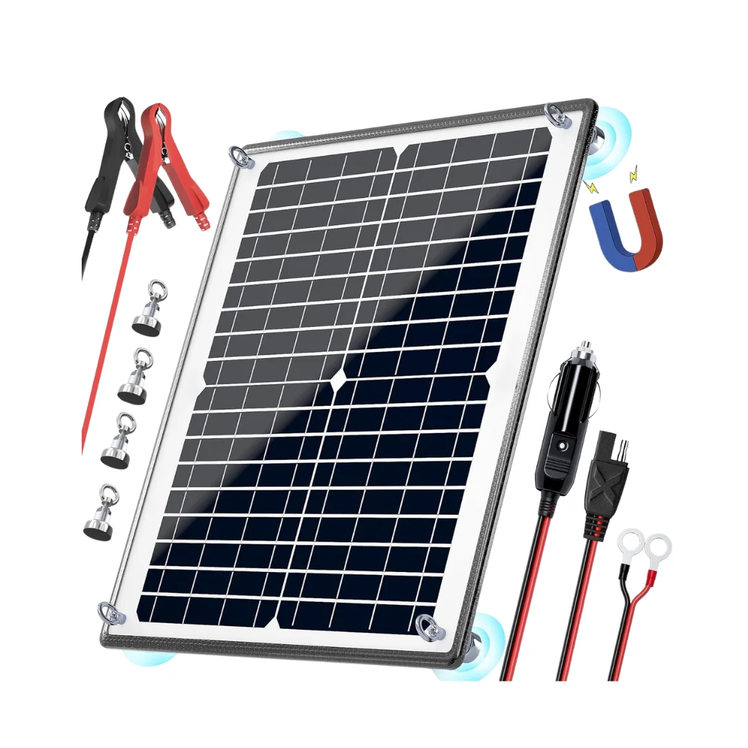 POWOXI Solar Panel Kit 12V 20W Magnetic