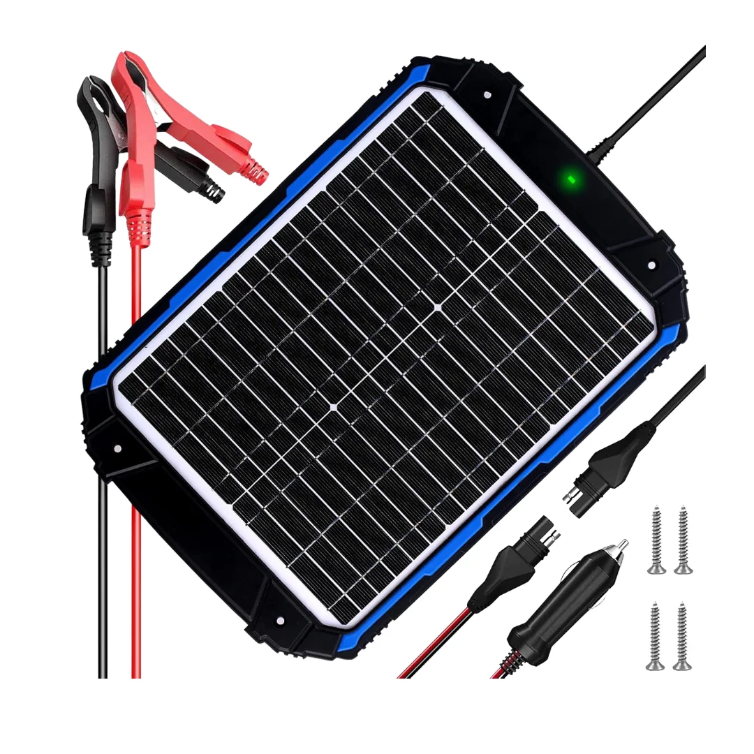 SUNER POWER 20W 12V Solar Battery Trickle Charger & Maintainer PRO